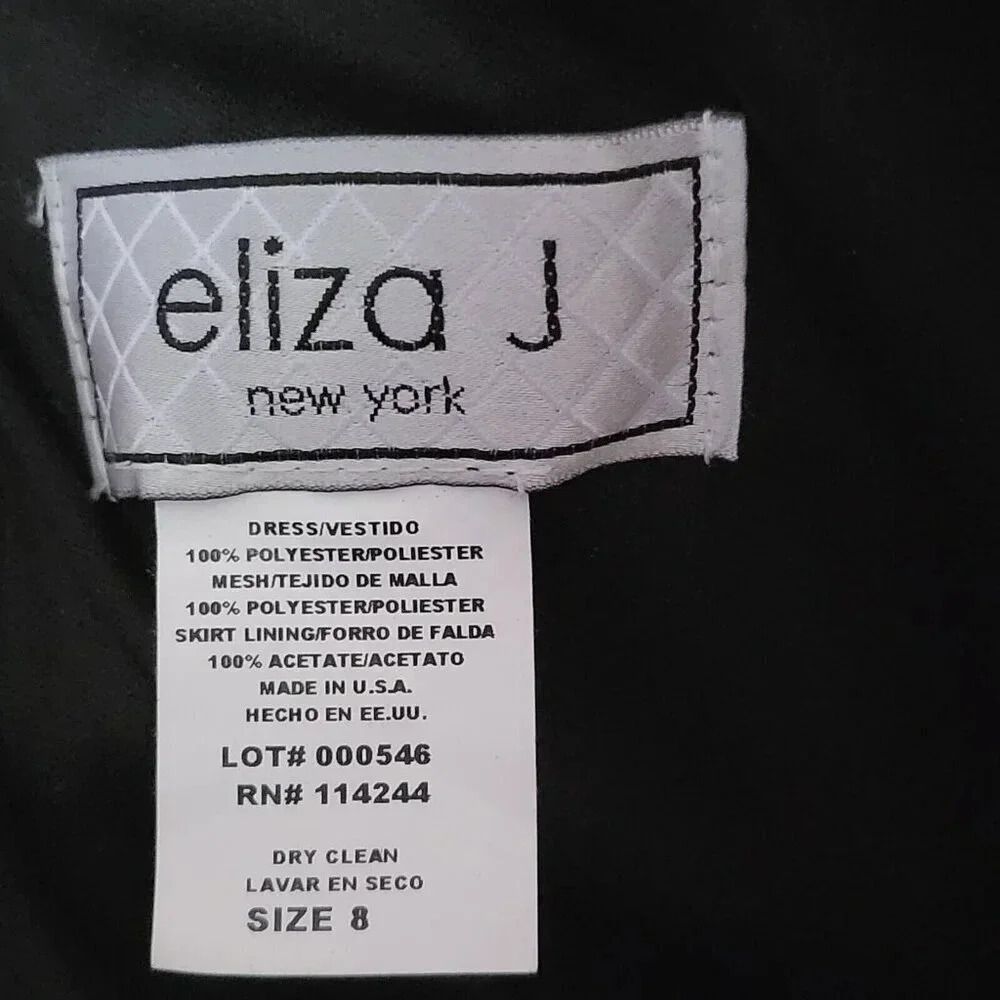 Eliza J Black Polka Dot Midi Dress - Picture 6 of 8